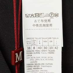 Pre Owned Max Mara Studio Black Silk Balzac Maxi Dress M