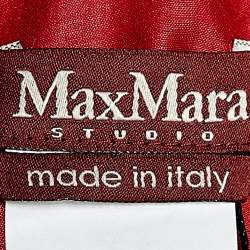 Max Mara Studio Red Ramie & Silk Sleeveless Maxi Dress L 
