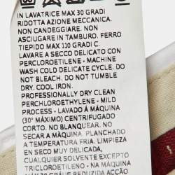 Pre Owned Max Mara Studio White Stretch Cotton Straight Fit Pants L/Waist 35.5"