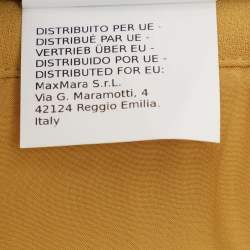 Max Mara Studio Yellow Pleated Knit Fabric Maxi Skirt M