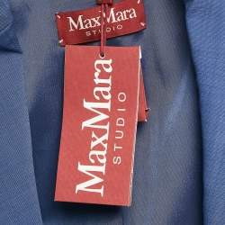 Max Mara Studio Blue Wool Tailored Pants Suit S