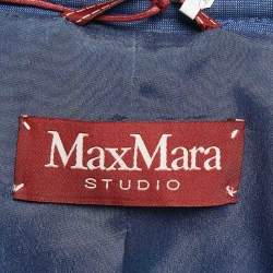 Max Mara Studio Blue Wool Tailored Pants Suit S