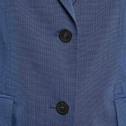 Max Mara Studio Blue Wool Tailored Pants Suit S