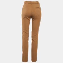 Max Mara Studio Brown Gabardine Formal Trousers S