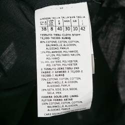 Pre Owned Max Mara Studio Black Striped Cotton Blend Sleeveless Short Dress M