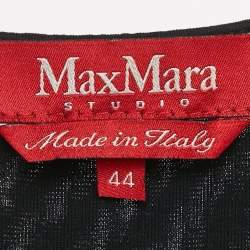 Pre Owned Max Mara Studio Navy Blue Crepe Short Dress M