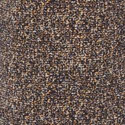 Pre Owned Max Mara Studio Brown Printed Crepe V-Neck Dress S