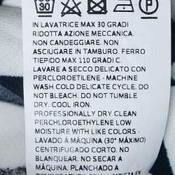 Pre Owned Max Mara Studio Navy Blue Printed Crepe Pleated Midi Skirt S