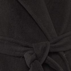 Pre Owned Max Mara Studio Black Wool Belted Long Coat M