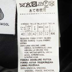 Pre Owned Max Mara Studio Black Wool Belted Long Coat M