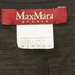 Pre Owned Max Mara Studio Black Cotton Sleeveless Short Dress M