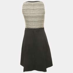 Pre Owned Max Mara Studio Black Cotton Sleeveless Short Dress M