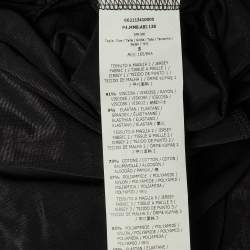 Pre Owned Max Mara Studio Black Jersey & Lace trim Sleeveless Maxi Dress S