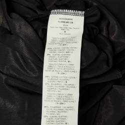 Pre Owned Max Mara Studio Black Jersey & Lace trim Sleeveless Maxi Dress S