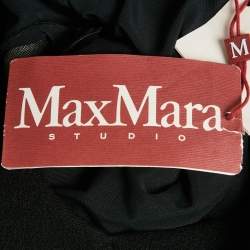 Pre Owned Max Mara Studio Black Wool & Jacquard Short Dress L
