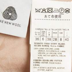 Pre Owned Max Mara Studio Pink Wool Regular Fit Blazer S