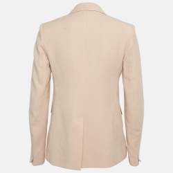 Pre Owned Max Mara Studio Pink Wool Regular Fit Blazer S