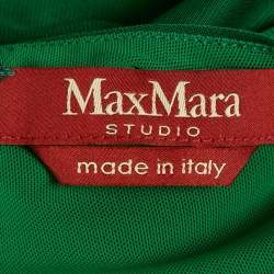 Pre Owned Max Mara Studio Green Jersey Maxi Dress S