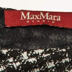 مملوكة مسبقًا Max Mara Studio Black Printed Jersey Midi Dress L