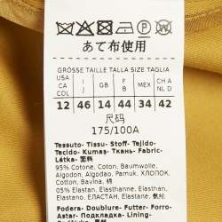 Pre Owned Max Mara Studio Yellow Cotton Jacket L