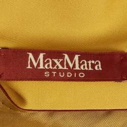Pre Owned Max Mara Studio Yellow Cotton Jacket L