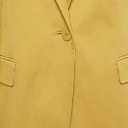 Pre Owned Max Mara Studio Yellow Cotton Jacket L