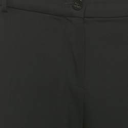 مملوكة مسبقًا بنطلون ماكس مارا ستوديو أسود جاباردين رسمي مقاس كبير جدًا