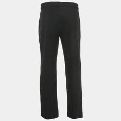 مملوكة مسبقًا بنطلون ماكس مارا ستوديو أسود جاباردين رسمي مقاس كبير جدًا