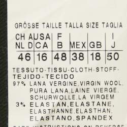 مملوكة مسبقًا بنطلون ماكس مارا ستوديو أسود جاباردين رسمي مقاس كبير جدًا