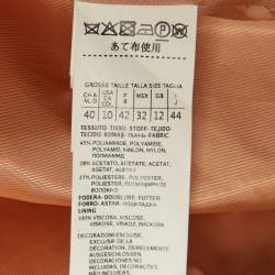 Pre Owned Max Mara Studio Pink Jacquard Jacket M