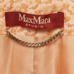 Pre Owned Max Mara Studio Pink Jacquard Jacket M