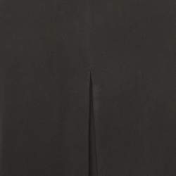 Pre Owned تنورة ماكس مارا استوديو كريب أسود بطيات مربعة ميدي مقاس صغير