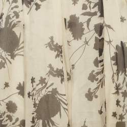 مملوكة مسبقًا تنورة ماكس مارا استوديو مطبعة أورجانزا رمادي ميدي مقاس صغير