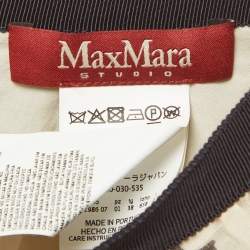 مملوكة مسبقًا تنورة ماكس مارا استوديو مطبعة أورجانزا رمادي ميدي مقاس صغير