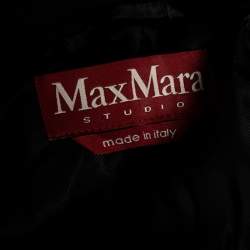 Max Mara Studio Black Wool Belted Didone Coat S 