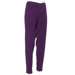 Max Mara Studio Purple Cady Tapered Formal Trousers L