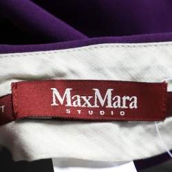 Max Mara Studio Purple Cady Tapered Formal Trousers L