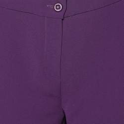 Max Mara Studio Purple Cady Tapered Formal Trousers L