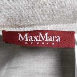 Pre Owned Max Mara Studio Beige Linen Single Breasted Blazer M