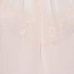 Pre Owned Max Mara Studio Pink Silk Chiffon Long Sleeve Blouse L