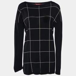 Max Mara Studio Black Knit Long Sleeve Top S