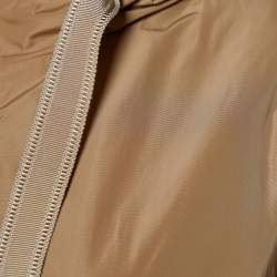Max Mara Studio Brown Synthetic Hooded Belted Reversible Jacket XS