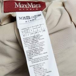Max Mara Studio Brown Synthetic Hooded Belted Reversible Jacket XS