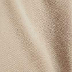 Pre Owned Max Mara Studio Beige Knit Tie Up Poncho Top S