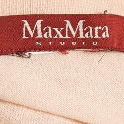 Max Mara Studio Pale Pink Lace Sequined Paneled Top S