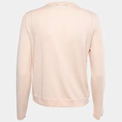 Max Mara Studio Peach Lace Sequin Paneled Cardigan S
