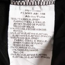 Pre Owned Max Mara Studio Black Jersey Draped Midi Dress S