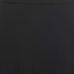 Max Mara Studio Black Crepe A-Line Knee-Length Skirt S