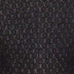 Max Mara Studio Brown Lurex Jacquard hook Front Jacket M