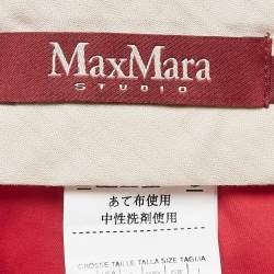 Max Mara Studio Red Gabardine Regular Fit Trousers L